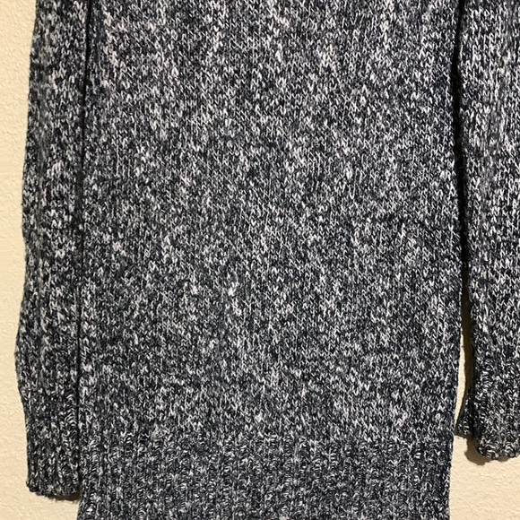Mudd Sweater Cardigan L Black White Sequin Stretchy Front Buttons Pockets Cotton - Picture 14 of 16
